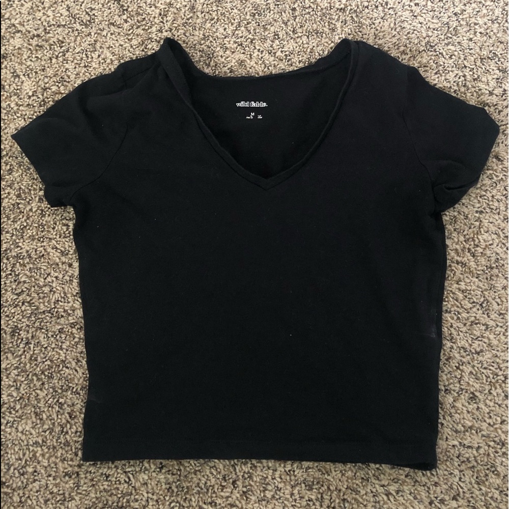 WILD FABLE CROPPED V-NECK